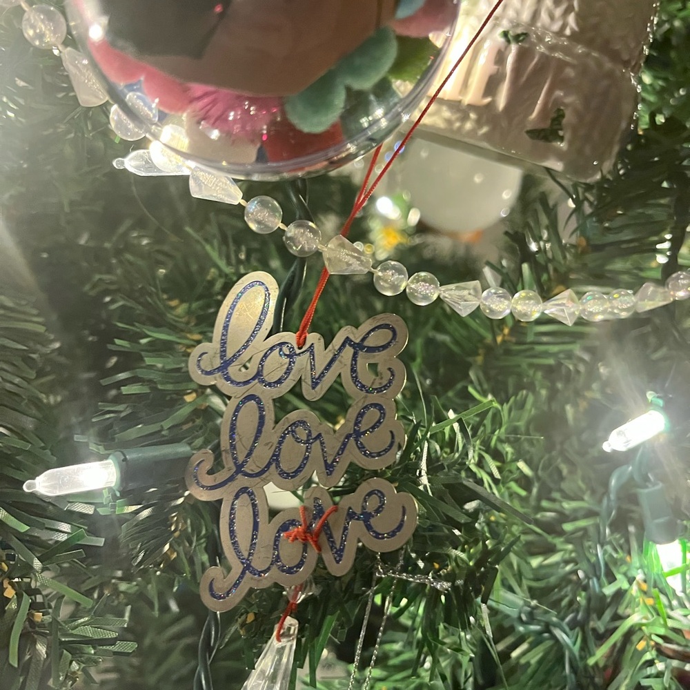 Taylor Swift Blue and Silver Love Ornament